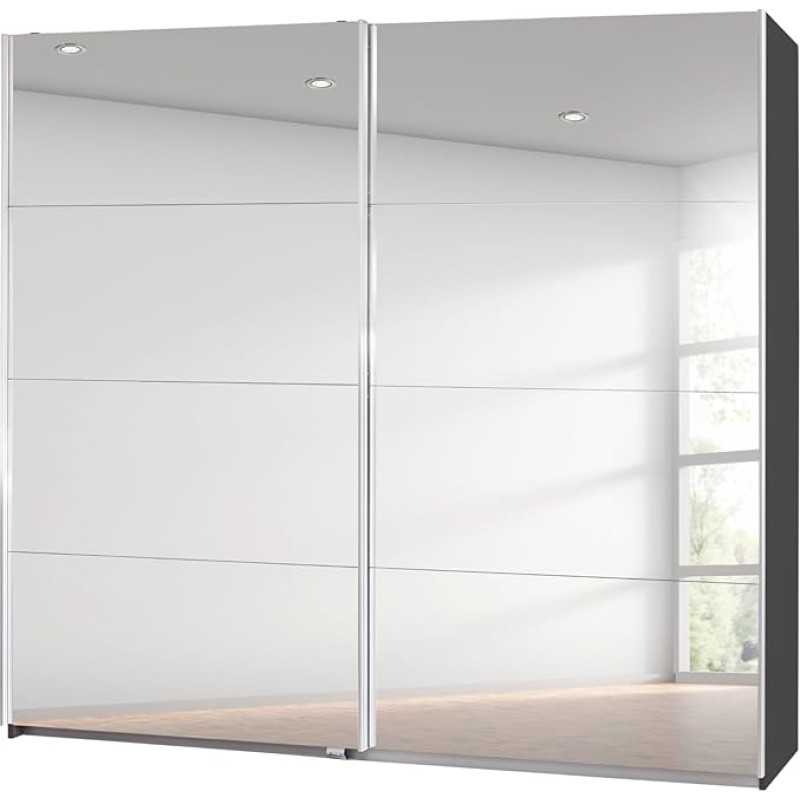 rauch möbelwerke gmbh Caracas lükandustega riidekapp, puitmaterjal, hall-metall, 226 x 210 x 62 cm