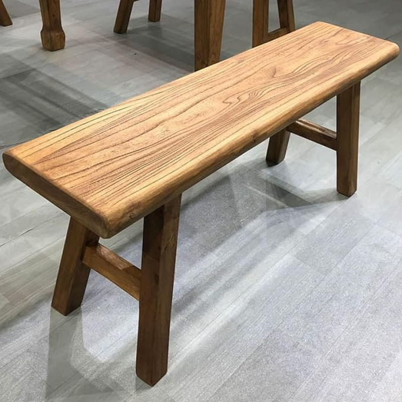 Holzbank Küchenbank Terrassenbank ohne Rückenlehne, Bettbank Schmal Blumenbank Wohnzimmer Flürmöbel Ideal für Einrichtung Im Bauernhaus/Modern/Retro(39.3x10.2x10.2x17.7in/100x26x45cm)