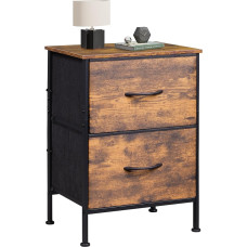 WLIVE kapp, 2 sahtlitega kapp, riidest sahtlid väljatõmmatavaga, magamistuppa, koridori, elutuppa, lastetuppa, tugeva terasraami ja puitpaneelidega, vintage pruunid värvid