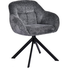 Duhome söögitooli käetoega tool Chenille kangast riietuslaua tool Lounge tool iste Shell 360° pööratav hall