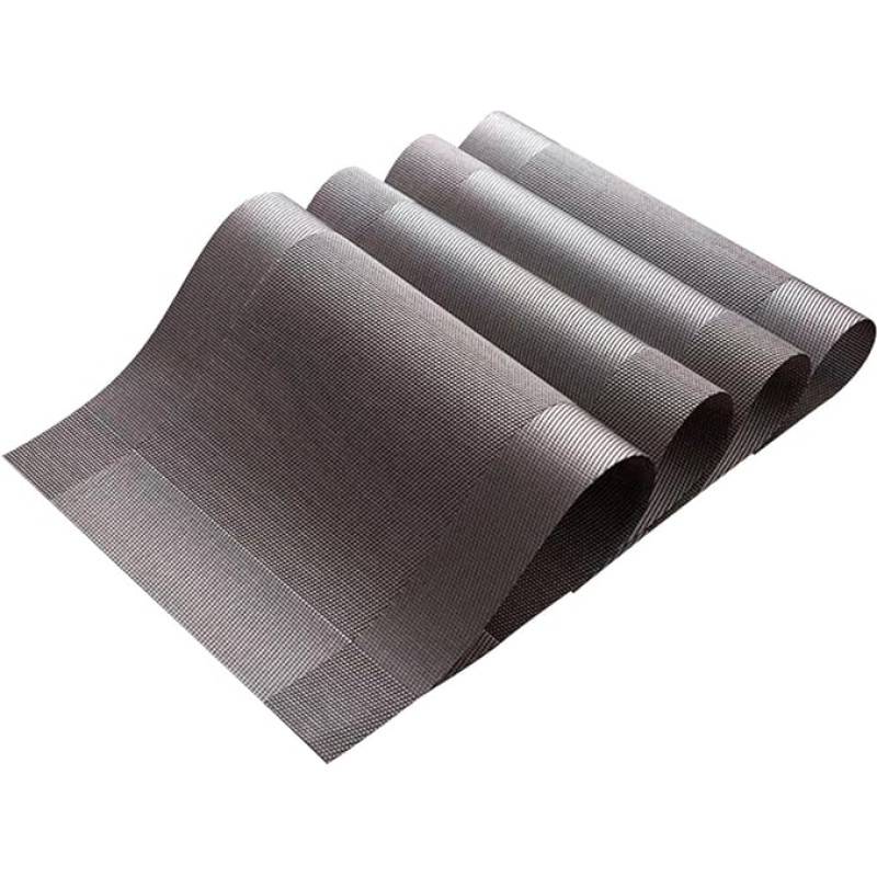 MUELODSIC 4 Stck Teiliges rutschfeste Tischunterlagen aus Hochwertigem PVC Hitzeisolierend und Wasserfest Schützt Esstisch vor Kratzern und Flecken Anti rutschend für Sicheres Platzieren