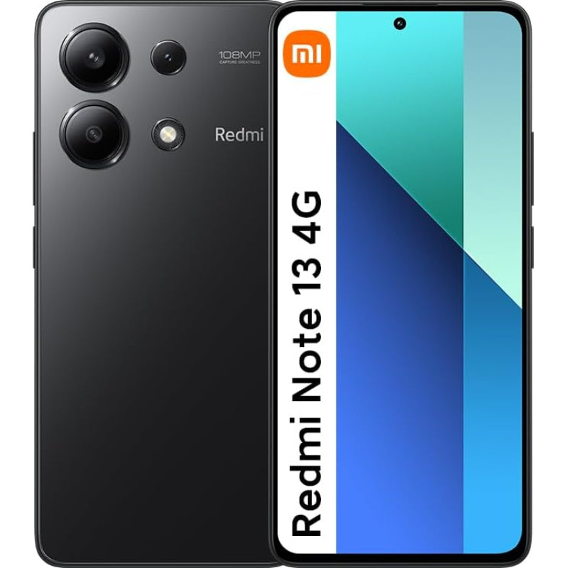 Xiaomi Redmi Note 13 4G mobiiltelefon 120 Hz 6,67-tolline AMOLED ekraan, 6 + 128 GB nutitelefon ilma lepinguta Snapdragon 685 protsessoriga ja 108 MP kolmekordne kaamera, 5000 mAh aku, 33 W kiirlaadimine