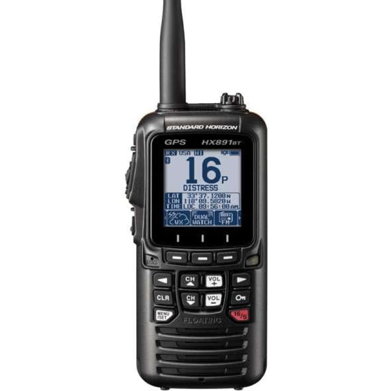 Standard Horizon HX891BT/E käeshoitav FM raadio 6W GPS IPX8 veekindel Bluetooth (must)
