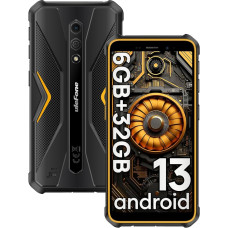 Ulefone Armor X12 Välitingimustes kasutatav mobiiltelefon Android 13 Go, 6GB + 32GB/256GB SD Välitingimustes kasutatav nutitelefon ilma lepinguta, 4860mAh, 13MP + 8MP 5,45-tolline HD+, IP68 veekindel põrutuskindel 4G Dual SIM NFC GPS 2 aastat