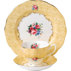 100 Years by Royal Albert 1990 Bouquet teetass/saunalauas/20cm taldrik, 3-osaline komplekt