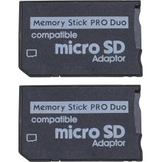 Be In Your Mind 2 Pack mälukaardi adapter Micro SD to Pro Duo Adapter mälukaardi hoidja, mis ühildub Sony PSP Console 1000 2000 3000 kaameratega
