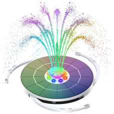 AISITIN 3.5 W LED Solar Fountain for Outdoor Use with 3000 mAh Battery and Night Work Only, Solar Fountain for Outdoor Use with Various Spray Effects, with Rotating Crystal Ball, for Garden, Pond
