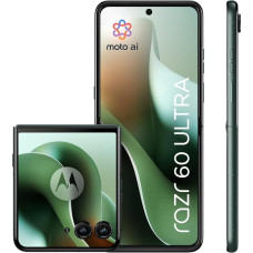 Motorola razr 60 Ultra Flip-Phone (6,96-tolline POLED-ekraan / vastupidav 4,0-tolline väliekraan tänu Gorilla-keraamilisele klaasile, vastupidav, veekindel, 50 MP kaamera Moto-AI-ga, 16/512 GB) Pantone Scarabus