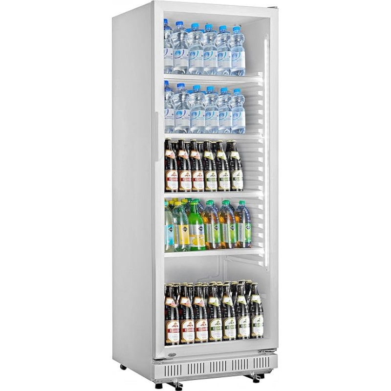 METRO Professional GSC2360 Drinks Fridge 62 x 63.6 x 175.3 cm, 347 L, LED Lighting, 4 Adjustable Shelves, White