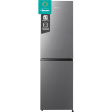 Hisense RB327N4ADD Fridge-Freezer Combination, EEK D, Total NoFrost, Interchangeable Door Hinge, Bottle Grid, 171 Litre Fridge Compartment, 85 Litre Freezer Compartment, Stainless Steel Look