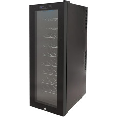 Freistehender Weinkühlschrank 140W 90L 30 Flaschen Getränkekühlschrank mit LED Touchpanel 50.5x34.5x98.5cm Kleiner Weinschrank Klein mit Glastür 12-18°C 1 Zone Anti-UV Wine Fridge