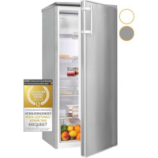Exquisit Refrigerator KS185-4-HE-040E inoxlook | 190 l net capacity | alarm | door hinge changeable | 55 cm width