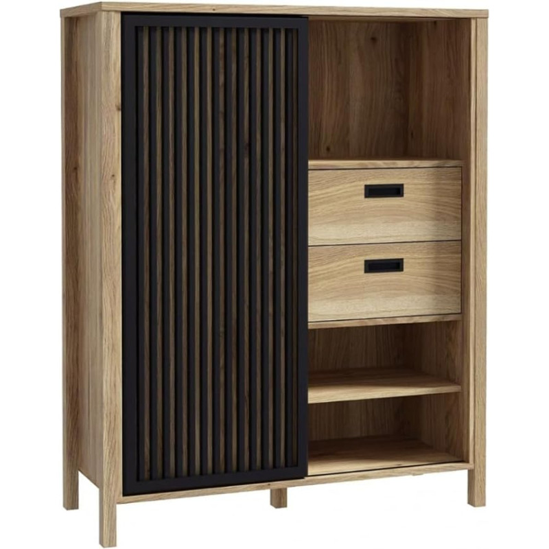 DEINE TANTE EMMA JTNR323L-M635 JYTANA liuguksega kõrge laud Mauvella tammepuust umbes 104 x 130 x 41 cm.