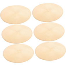 NUOBESTY 6 Stück Teiliges Pp platzset in Beige Abwaschbare Gewebte Hitzebeständige Tischmatten und Untersetzer Schmutzabweisend rutschfest für Küche Restaurant Familienfeiern und Buffets