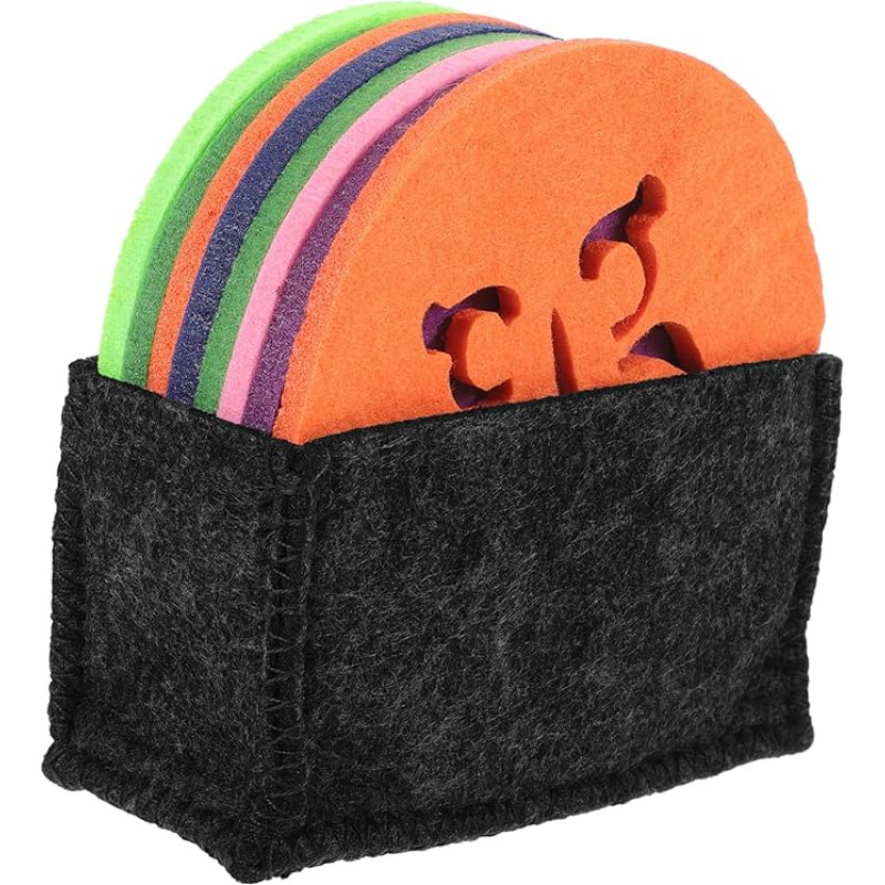 TOYANDONA Praktisches Filz Platzset rutschfest Hitzeisolierend Tischset Filzmatte für Esszimmer Tischdekoration Strapazierfähiges Schlichtes Design in Schwarz Vielseitig und Pflegeleicht