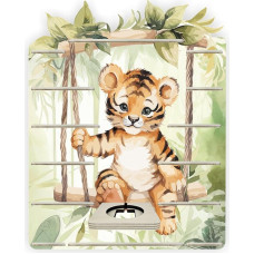 Farbklecks-kollektsiooni muusikakasti riiul Kiikuv tiiger seinariiul kuni 55 kuulamisfiguuri jaoks Mõõtmed 48 x 61 x 6 cm koos spetsiaalse hoiukambriga, mis ühildub Tonieboxiga Käsitsi valmistatud Saksamaal