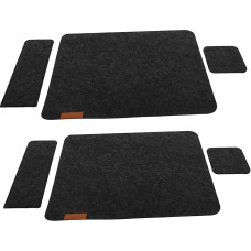 VINTORKY 2 Sätze Hitzebeständiges Platzset Set Set Wiederverwendbare Tischunterlagen mit Untersetzer und Bestecktasche Abwaschbar und rutschfest für Täglichen Gebrauch Dekoration von