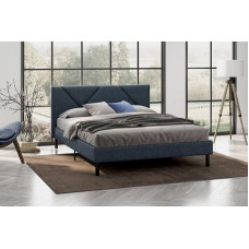 Dmora - Caldes Kahekohaline voodi, konteinervoodi konstruktsioon, Sommier koos trimmiga, madratsihoidja konstruktsioon, sobib madratsile 160 x 190 cm, sinine