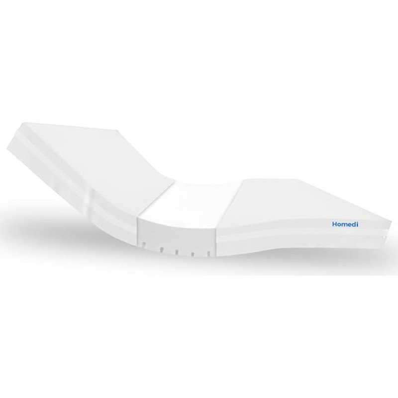 HOMEDI madrats haiglavooditele - 15 cm kõrge tihedusega HR Comfort vaht - hingav ja veekindel sanitaarkate - 105 x 190 x 15 cm