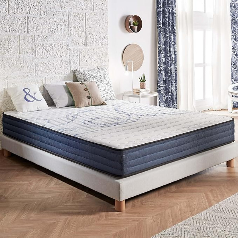 Naturalex Perfect Dream külma vahuga madrats 80 x 190 cm Kõvadus H2 Öko-Tex sertifitseeritud lateks sinine 7-tsooniline madrats kõrgus 21 cm Valmistatud ELis