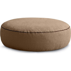ARKETICOM Pehme Bean Bag Suur ümmargune Bean Bag eemaldatav kate elutuppa 95 x 32 cm (Sand)