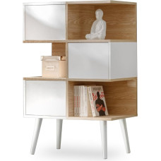 Forio valge tammepuust 3-ukseline ja 6-kohaline kapp 70 x 35 x 102 cm elutuppa, söögituppa ja magamistuppa