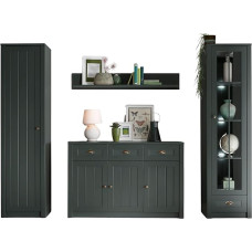 Forres seinakapp maalähedases disainis 4-osaline 270 x 198 cm roheline