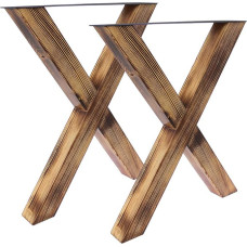 Bentatec lauaraamid Flamed Wood X - 8080 Lauajalgade lauajooksud Söögilaud 2 tk komplektis