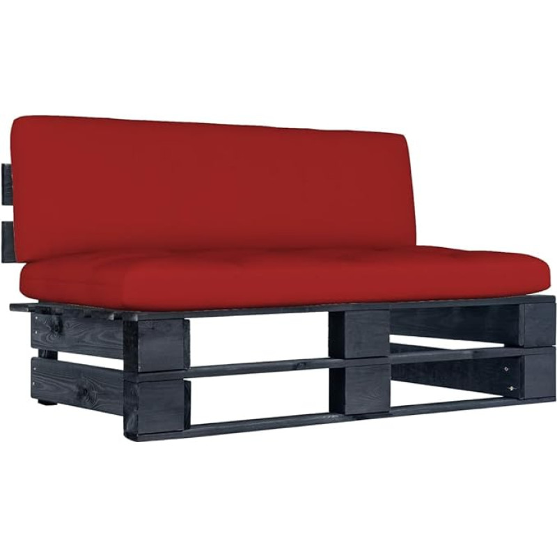 Rantry Keskmine diivan Aed kaubaalustel Must impregneeritud männipuidust aia diivan Voodi Diivan Voodi Elutuba Diivanid Diivanid väljas elutuba Patio väljas mööbel J