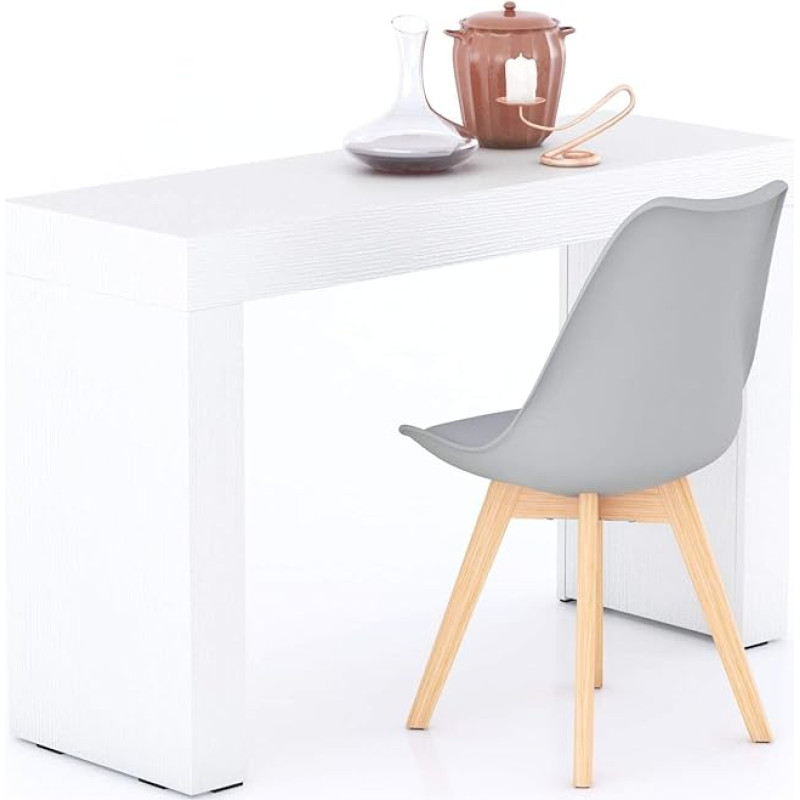 MOBILI FIVER, Evolution söögilaud 120 x 40 cm Tuhkvalge kahe jalaga Made in Italy