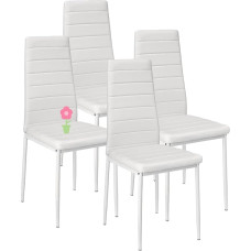 SGS söögitoolid, 4 toolist koosnev komplekt, testitud söögitoa jaoks, paksud polsterdatud toolid söögituppa, kaasaegsed söögitoolid, 4 tükki (valge)