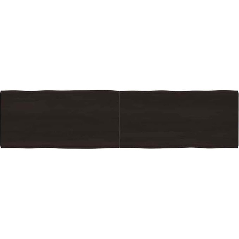 vidaXL tumehall lauaplaat 200 x 50 x 6 cm Tammepuidust puukantidega 200 x 50 x 6 cm