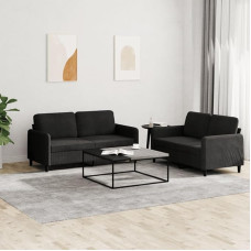 CIADAZ 3201979 2-osaline diivanikomplekt, must samet, Lounge diivan, diivanid ja diivanid, lõõgastav diivan, diivan elutuppa, diivan koos