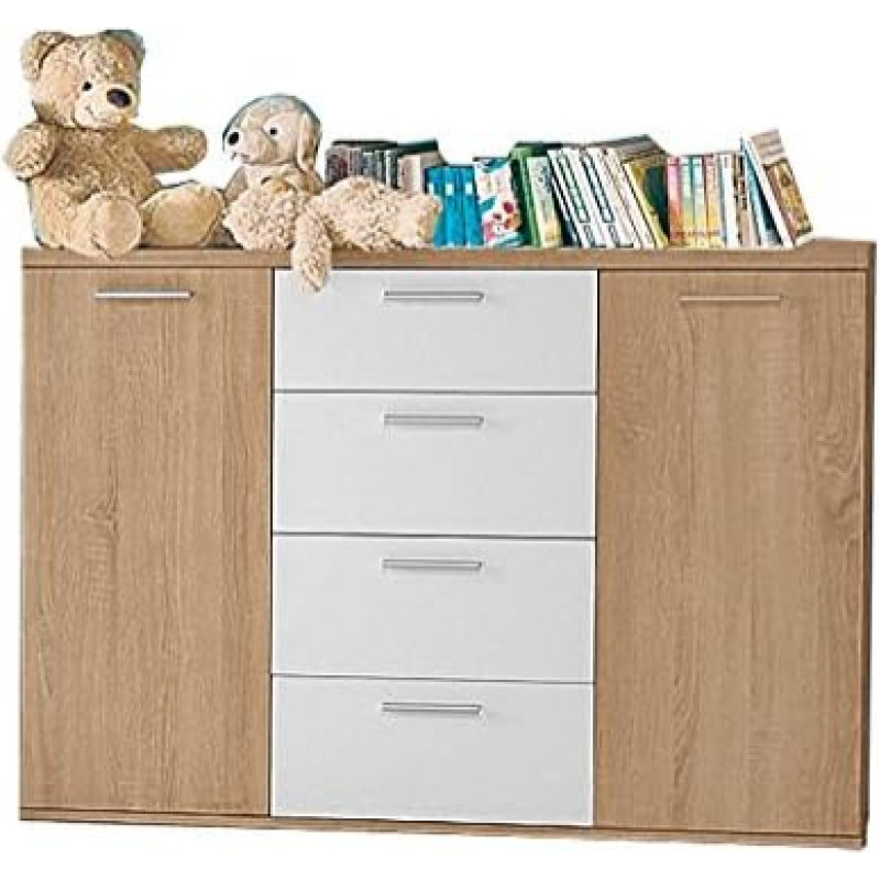 Winnie küljepaneel Sonoma tammepuust 4 sahtliga