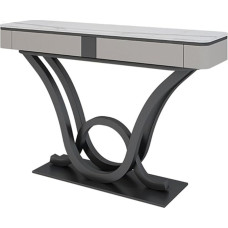 Konsolentisch, moderner Konsolentisch aus Kunstmarmor, 47 Zoll, schmaler Sofatisch für den Eingangsbereich