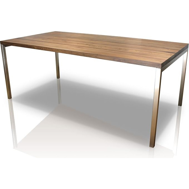 Paris Solid Wild Oak Dining Table, 200 x 100 cm, Disainerlaud täispuidust roostevabast terasest lauaraamiga, puidust laud metallist terasest, Premium söögilaud, disain söögilaud eksklusiivne