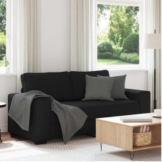 2-kohaline diivan must 140 cm kangast diivan pehme polüesterkangaga ja vastupidavast puidust metallraamiga lõõgastumiseks elutuppa kontorisse külalistetuppa