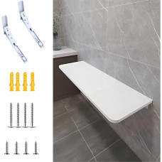 Moderner Klapptisch zur Wandmontage, in DREI Farben erhältlich, hängender Schreibtisch für Waschküche, Zuhause, Küche, Badezimmer (valge, 120 x 30 cm)