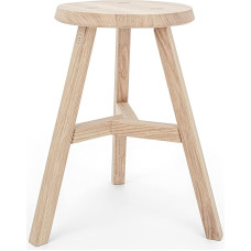 Anton Doll Holzmanufaktur ®, Lia Stool, naturaalne toode 100%, käsitsi valmistatud tamme masstoode - Tammepuit, kvaliteetne öökapp, küljelaud (mesi tamme välimus)
