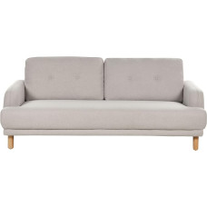 3-kohaline diivan kangast Taupe kõrge puidust jalad käetoed nööbid Retro stiilis Tuve