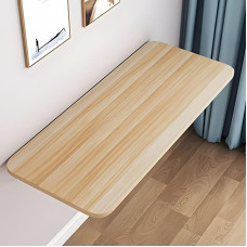 Platzsparender faltbarer Wandschreibtisch, multifunktionaler Tisch für Zuhause, Büro, Esszimmer oder Küche, Holzfarbe, kompakt, 80 x 20 cm, vielseitiger niedriger Tisch, einfach zu installieren