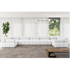 ALTDECOR Birno-U3 Modulaarne U-kujuline nurgadiivan Modulaarne nurgadiivan Nurgadiivan Nurgadiivan Living Landscape Cauchsofa U3-475 x 190 x 70 cm Valge