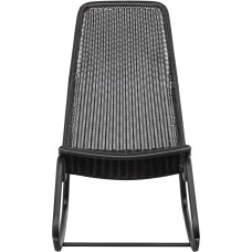 WOOOD Tom Rocking Chair Outdoor Black - kiiktool valmistatud veekindlast rotangist Sun Lounger Garden Lounger lamamistool aeda ja terrassile