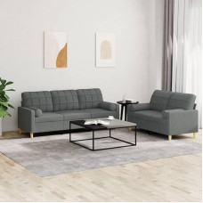 BaraSh 2-osaline diivanikomplekt padjadega Tumehall kangast diivanvoodi 3-kohaline diivan koos voodifunktsiooniga