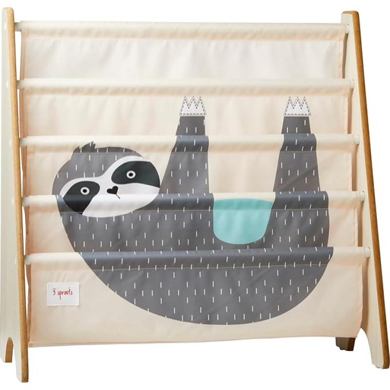 3 Sprouts - Montessori Children's Room Wooden Bookcase - Sloth