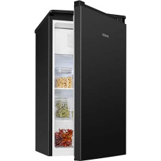Bomann® Fridge with Freezer | 91 L | Small Fridge | 2 Shelves | Vegetable Compartment | Interchangeable Door Hinge | 0° ~ 8°C | Mini Fridge | Fridge Black | Quiet | Fridge KS 7254 Black
