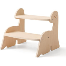 Promise Babe Montessori Learning Tower Wooden Step Stool for Children, Against Wall Cupboard Dinosaur Baby Step Stool 2 Levels Children's Furniture Animal Dino Wood Baby Toddler Room Bathroom Kitchen