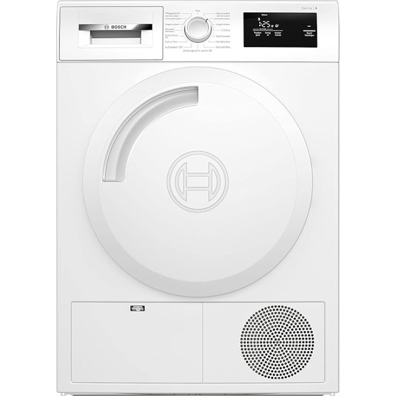 Bosch Series 4 WTH83003 Heat Pump Dryer for 7 kg of Laundry, A+, 243 kWh/Year, AutoDry, Sensitive Drying System, Environmentally Friendly Coolant, White
