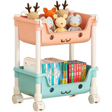 Playroom Organisation and Storage - Rolling Multi Tier Rack, Organiser for Kids, Storage Baskets, Organiser for Kids Toys for Playroom, Convenient Solution by ar