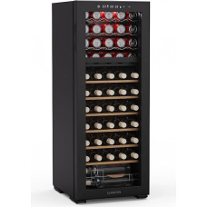 Klarstein Bovella 55 Duo+ Wine Fridge - 55 Bottles, 2 Zones, 5-18°C, Touch Control, LED Lighting, UV Protection, Freestanding, Wine Climate Cabinet